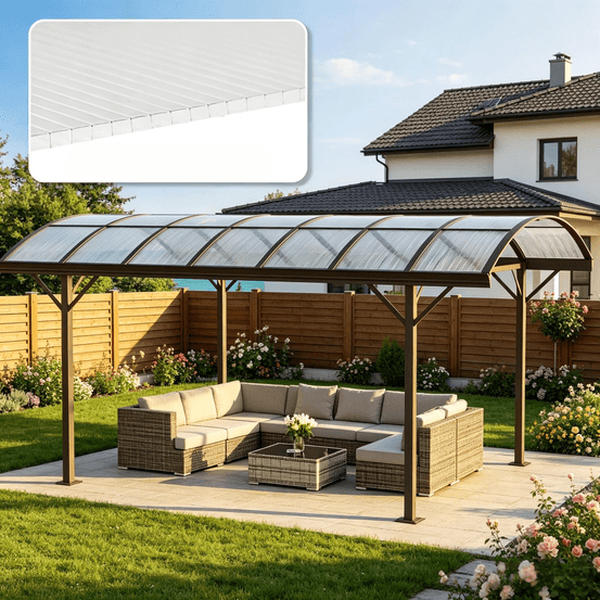 Plaques en polycarbonate alvéolaire transparentes 120 x 60 cm 4 mm serre lot de 10 - comfortxl outdoor living
