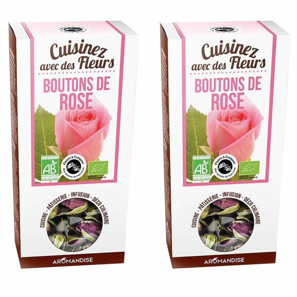 Fleurs comestibles bio - boutons de rose 60 g