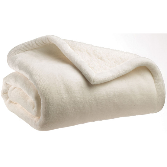 Plaid en polyester michka 160 x 130 cm neige