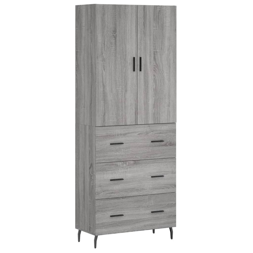Buffet bahut commode armoire meuble de rangement organisateur cuisine salle de séjour salon haut sonoma 69,5 x 34 x 180 cm bo