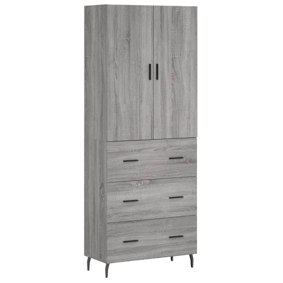 Buffet bahut commode armoire meuble de rangement organisateur cuisine salle de séjour salon haut sonoma 69,5 x 34 x 180 cm bo