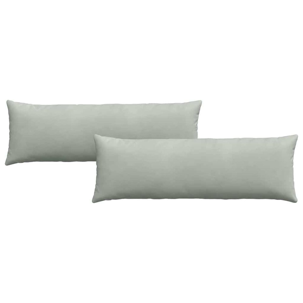 Coussins de canapé 2 pcs gris clair 120 x 40 cm