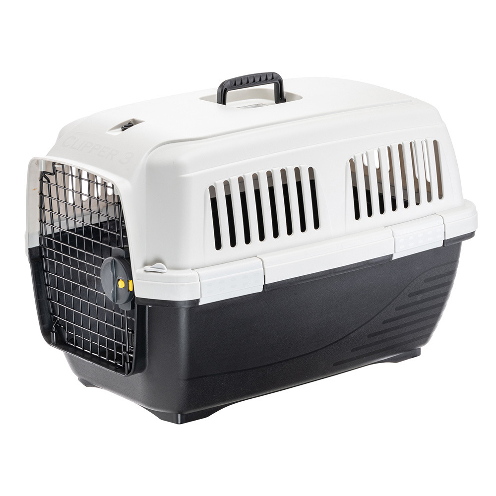 Ferplast caisse de transport chat clipper 3, iata, cage de transport pour petits chiens et chats max 15 kg, boite transport,