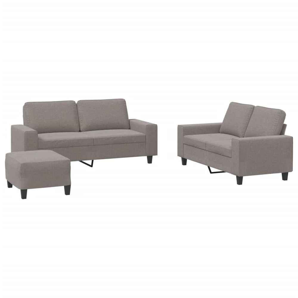 Ensemble de canapés 3 pcs taupe tissu