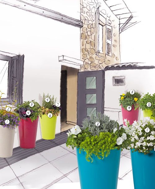 Aménagement entrée colorée maison de ville