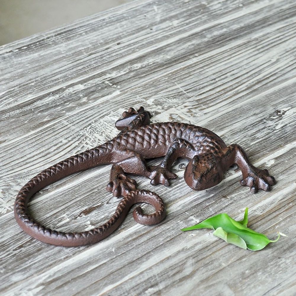 Grande salamandre déco fonte 16x21cm
