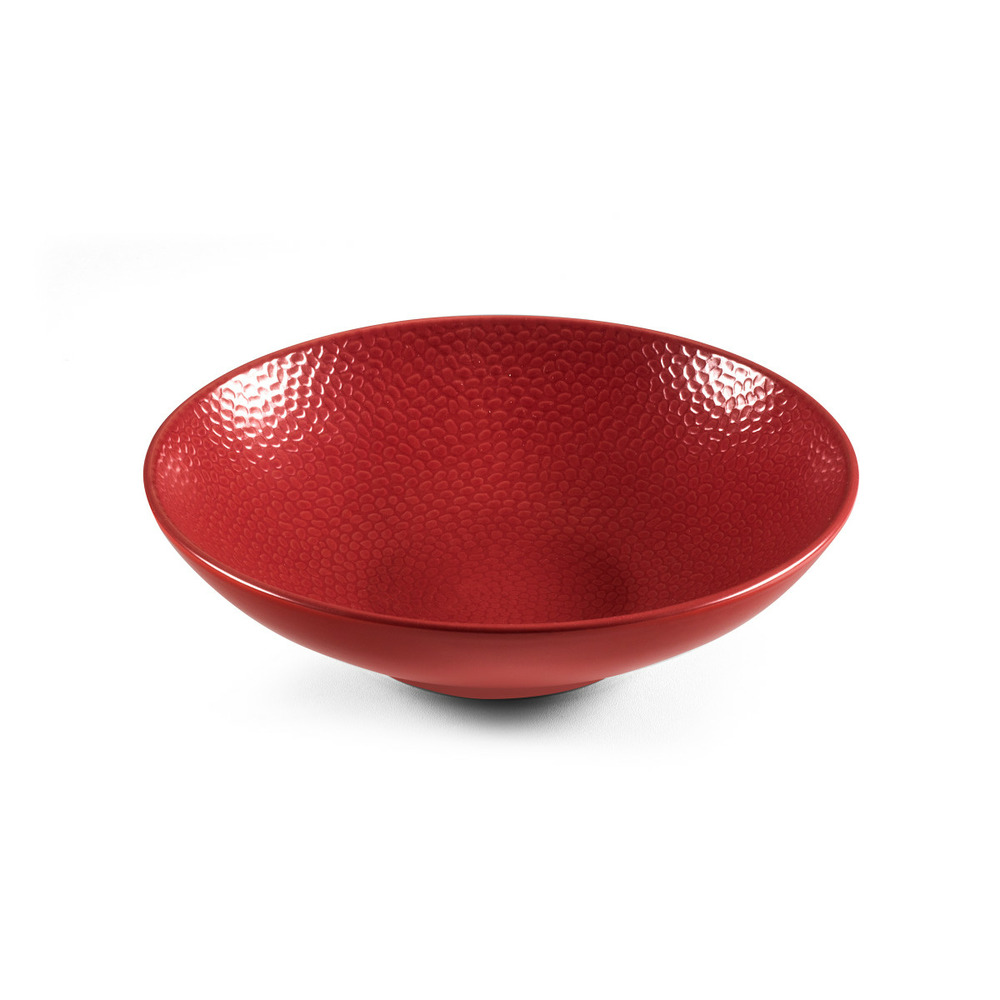 Stone rouge - assiette salade et pâtes 19 cm (lot de 6)