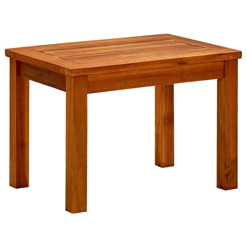 Table basse de jardin 50x35x36 cm bois solide d'acacia
