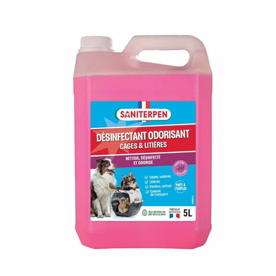 Saniterpen désinfectant / odeur cages & litière 5 l