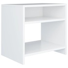 Table de chevet blanc 40x30x40 cm bois d'ingénierie