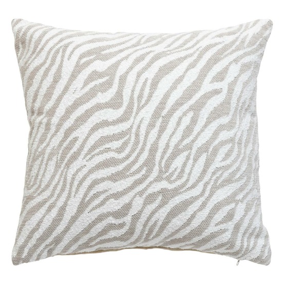Housse de coussin jeni chenille beige lin 40x40cm