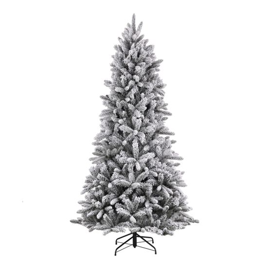 Black box trees snowdon sapin de noël artificiel enneigé - christmas tree h185 x ø117cm - vert givré