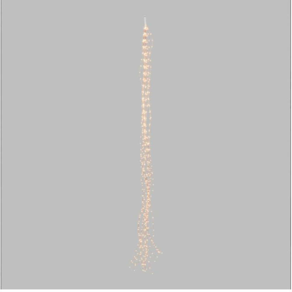 Cascade lumineuse led 2m 15 branches 600 micro led blanc chaud vintage lotti