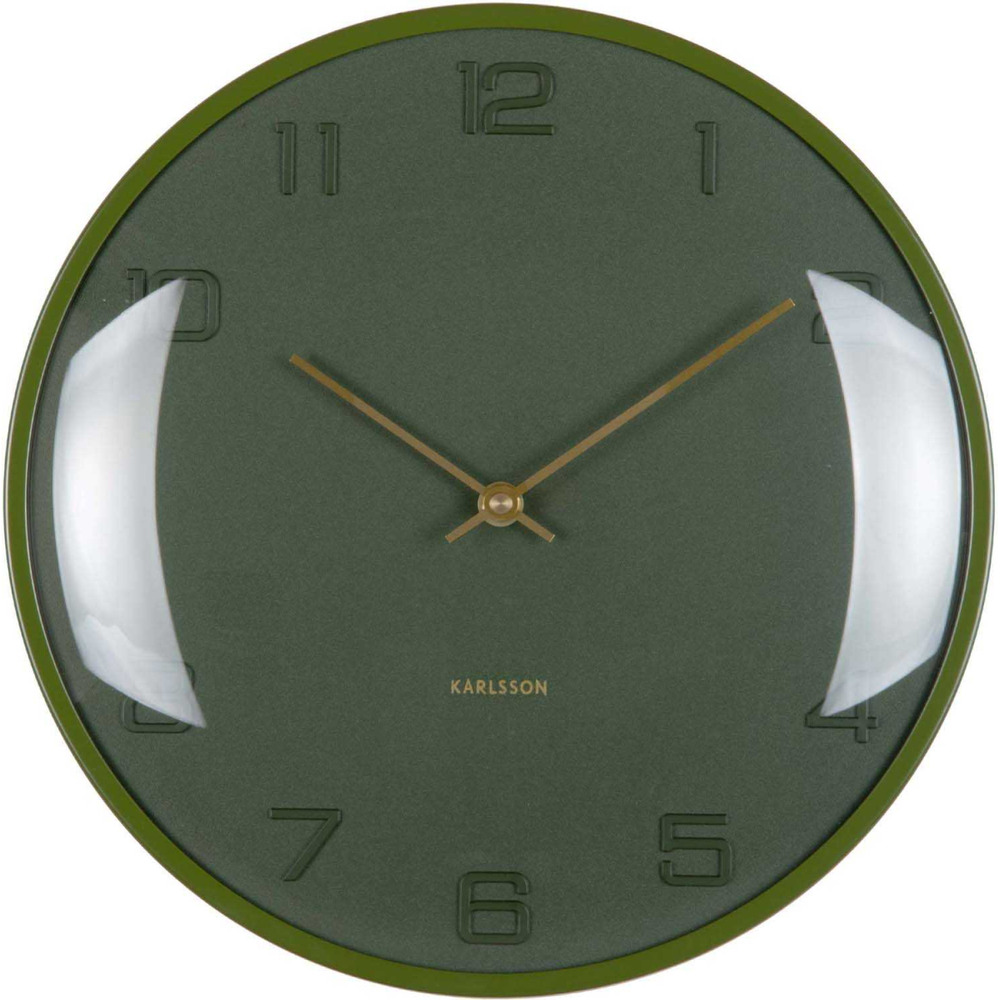 Horloge murale en métal fuerte dome vert