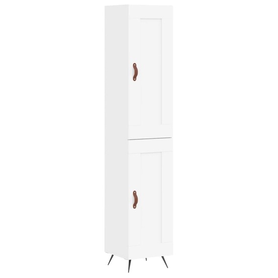 Buffet bahut commode armoire meuble de rangement organisateur cuisine salle de séjour salon haut 34,5 x 34 x 180 cm bois d'in