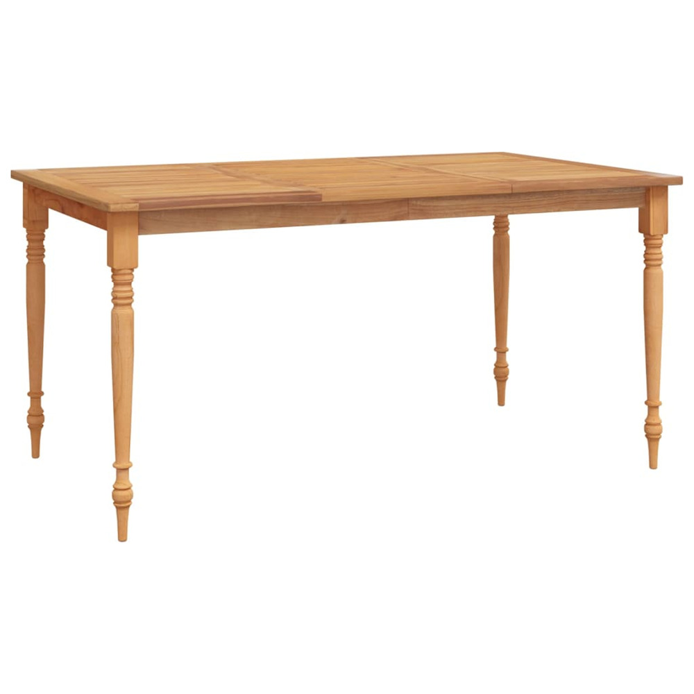 Table batavia 150x90x75 cm bois de teck solide