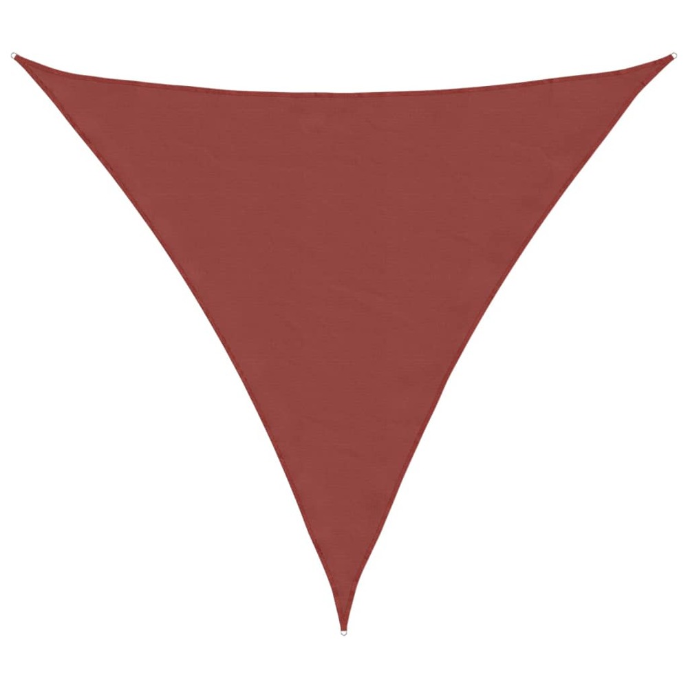 Voile de parasol tissu oxford triangulaire 3x3x3 m terre cuite