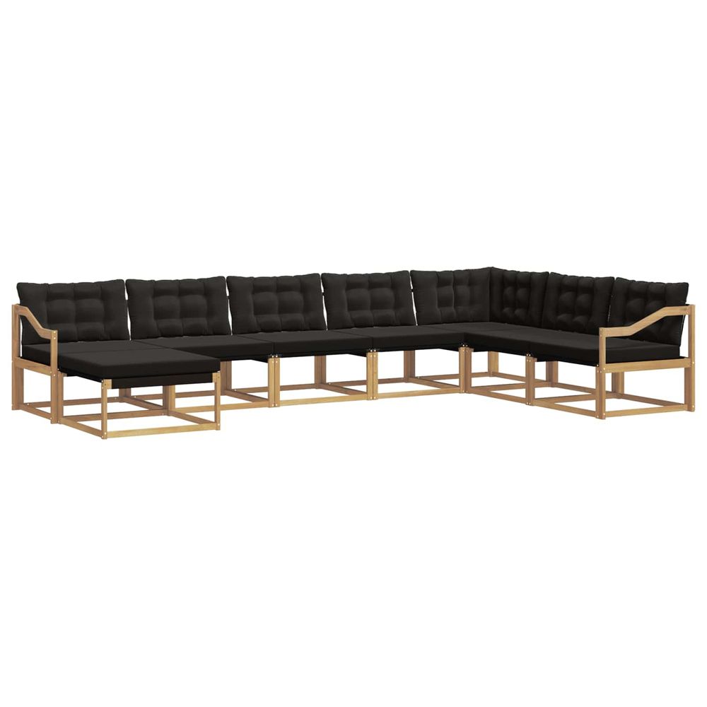 Ensemble de canapés d'extérieur 8 pc blanc et noir