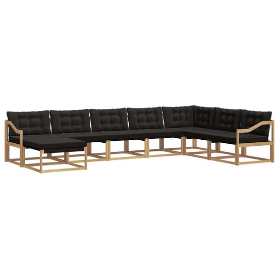 Ensemble de canapés d'extérieur 8 pc blanc et noir