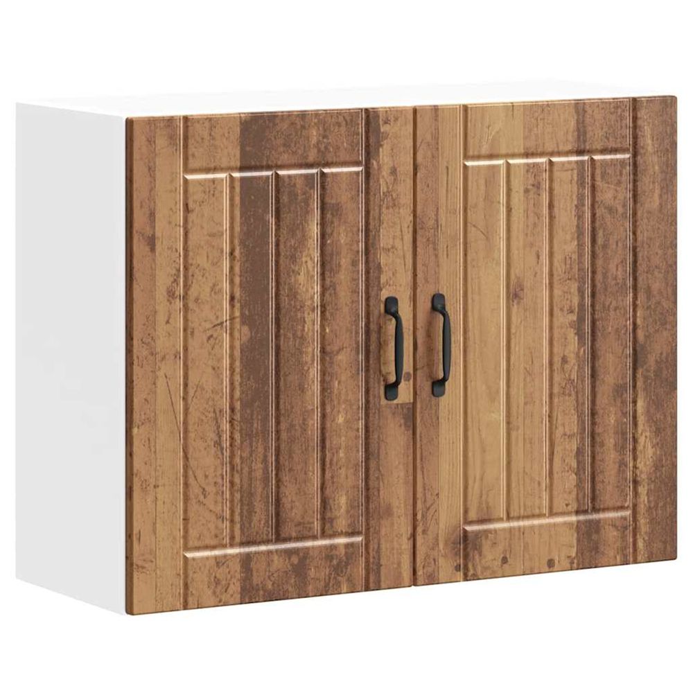 Armoire murale de cuisine lucca vieux bois bois ingénierie