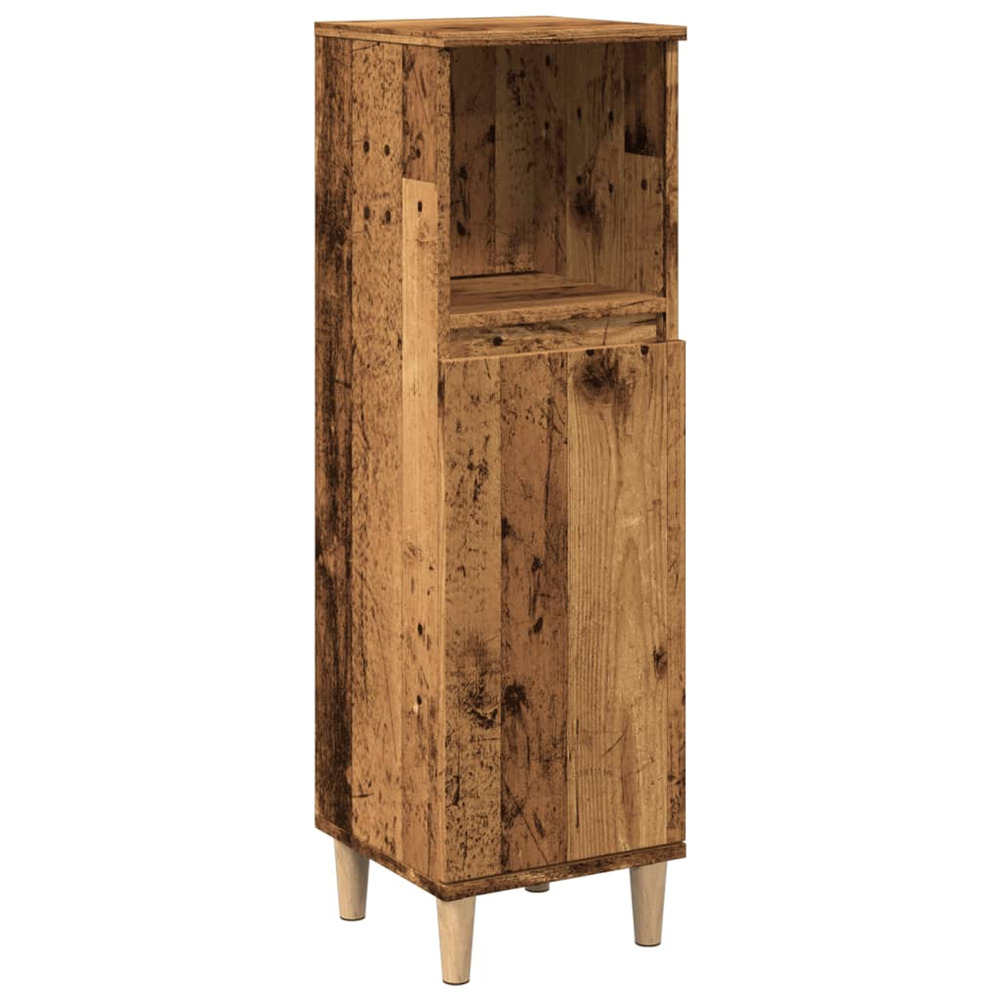 Armoire de salle de bain vieux bois 30x30x100cm bois ingénierie
