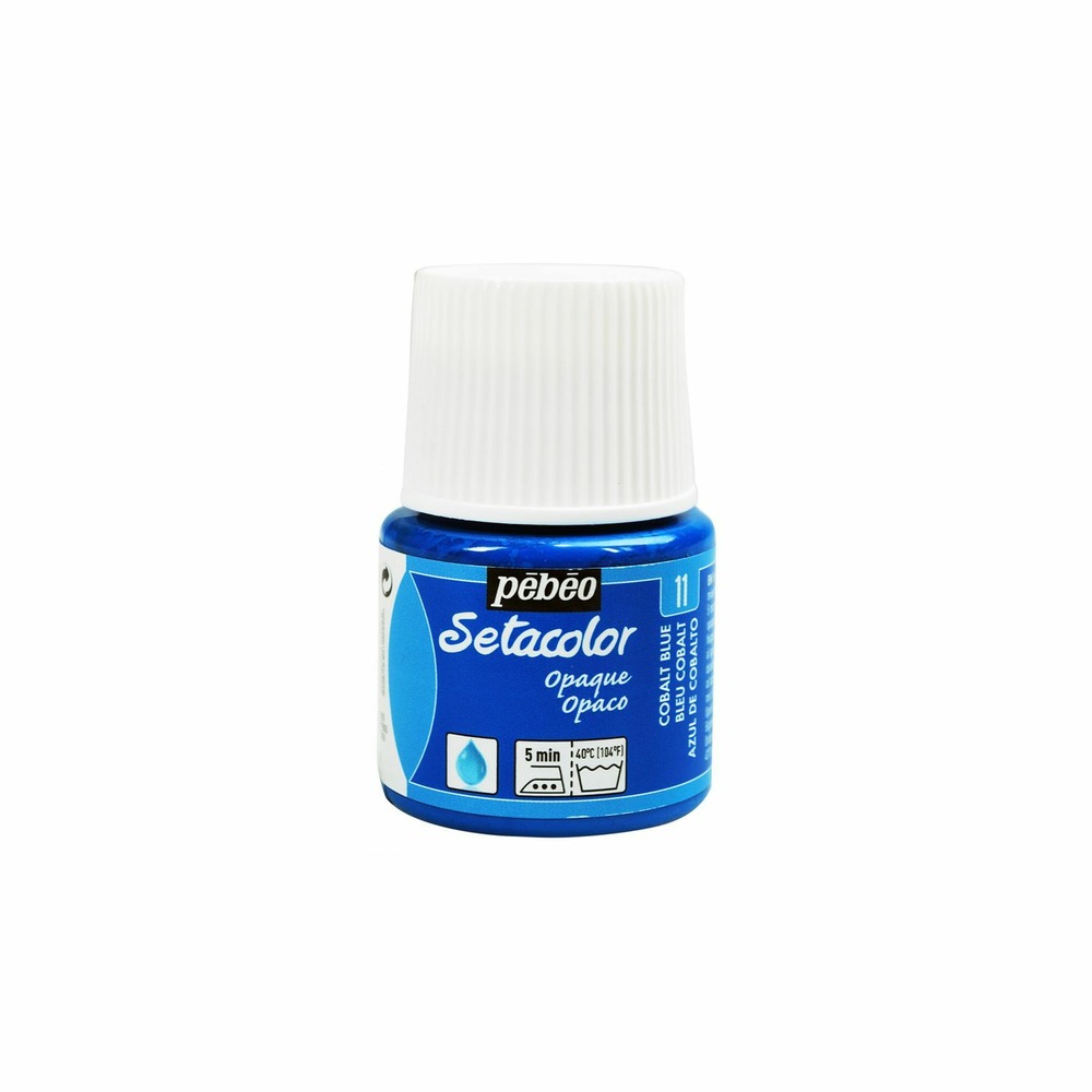 Peinture textile setacolor opaque - bleu cobalt - 45 ml