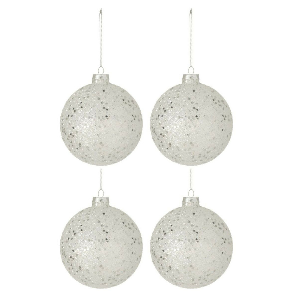Lot de 4 boules de noël 