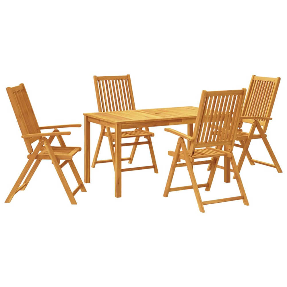 Ensemble à manger de jardin 5 pcs 140x80x74 cm bois d'acacia solide