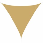 Voile d'ombrage triangulaire sable - L300xl300xH300cm