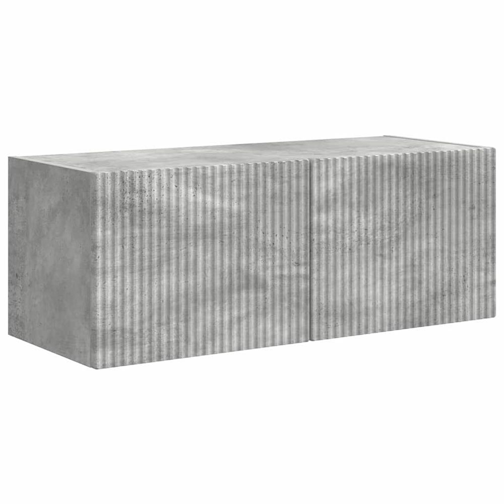 Meuble tv mural 78,5 x 30 x 29,5 cm gris béton