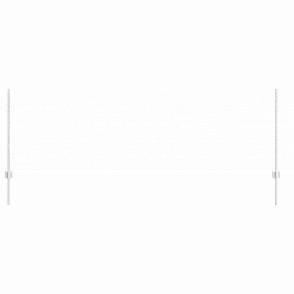 Clôture avec poteau argenté 0,8 x 50 m acier