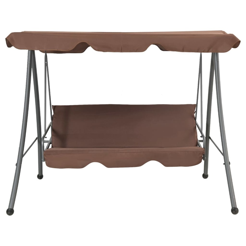 Balancelle d'extérieur avec auvent couleur café