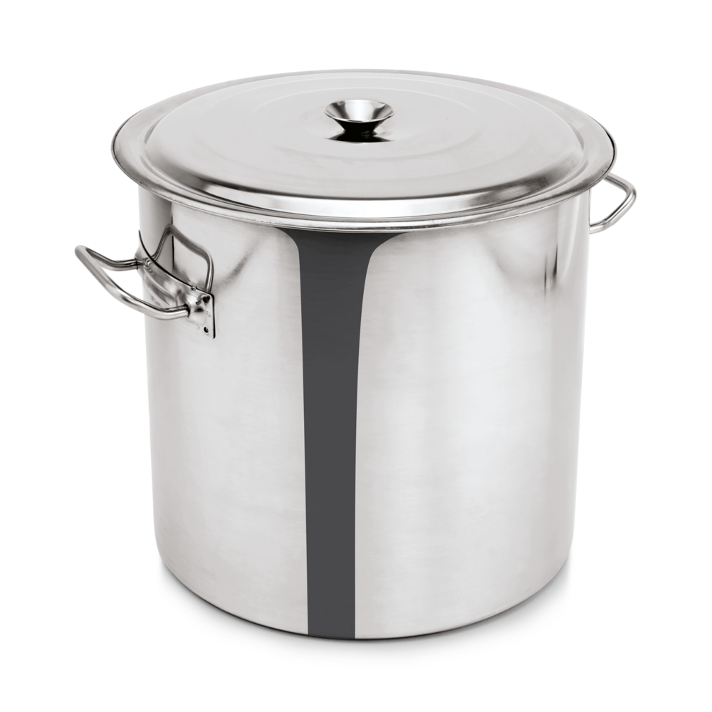 Poubelle en acier au nickel-chrome 47,5 l h 405 mm ø 400 mm - was germany