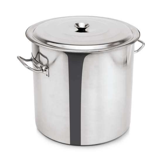 Poubelle en acier au nickel-chrome 47,5 l h 405 mm ø 400 mm - was germany