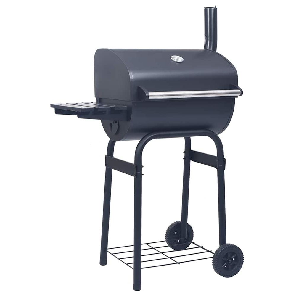 Gril barbecue au charbon avec étagère inférieure noir