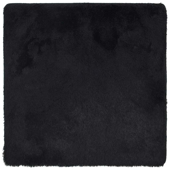 Tapis shaggy à poils longs navarra noir 240x240 cm polyester