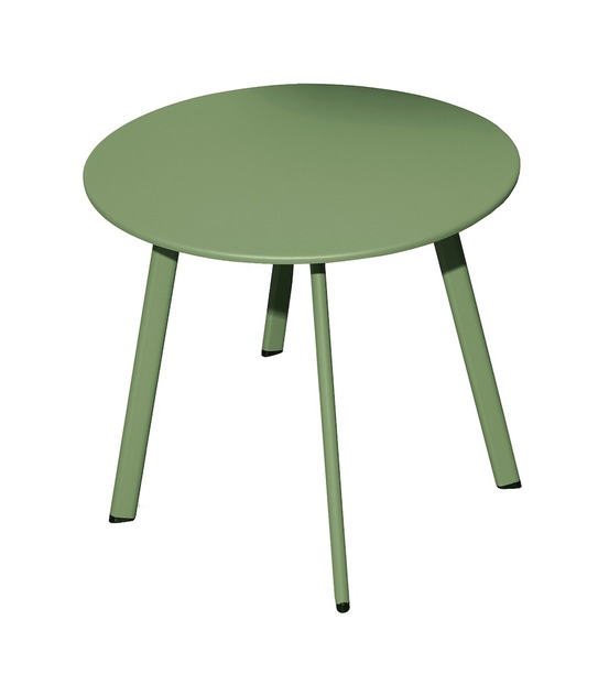 Table basse - massaï - acier époxy - ø60 cm - amande