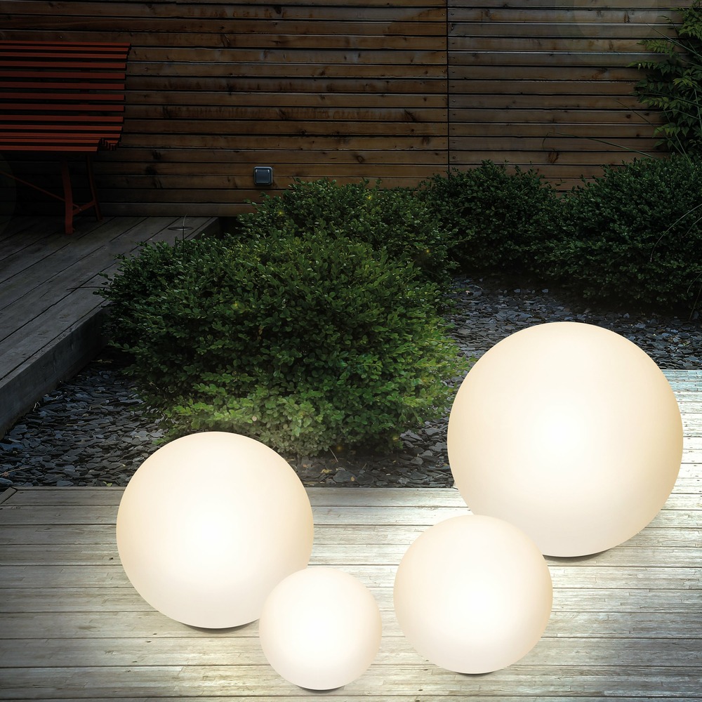 Esotec solarkugel siena set de 4 pièces ⌀=20, 30, 40 et 50 cm 16 couleurs lumineuses 102896