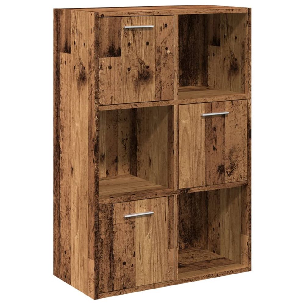 Bibliothèque vieux bois 60,5x30x90 cm bois d'ingénierie