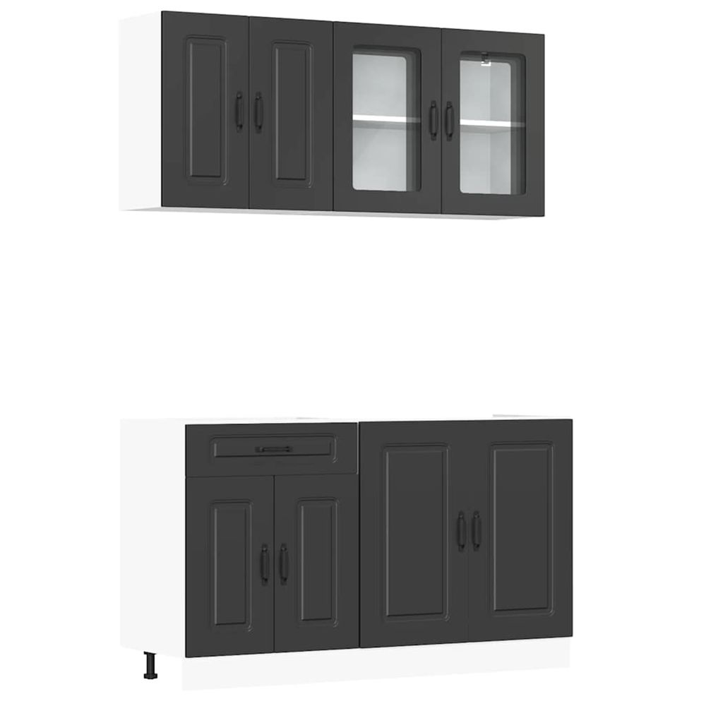 Ensemble d'armoires de cuisine 4 pcs kalmar bois d'ingénierie