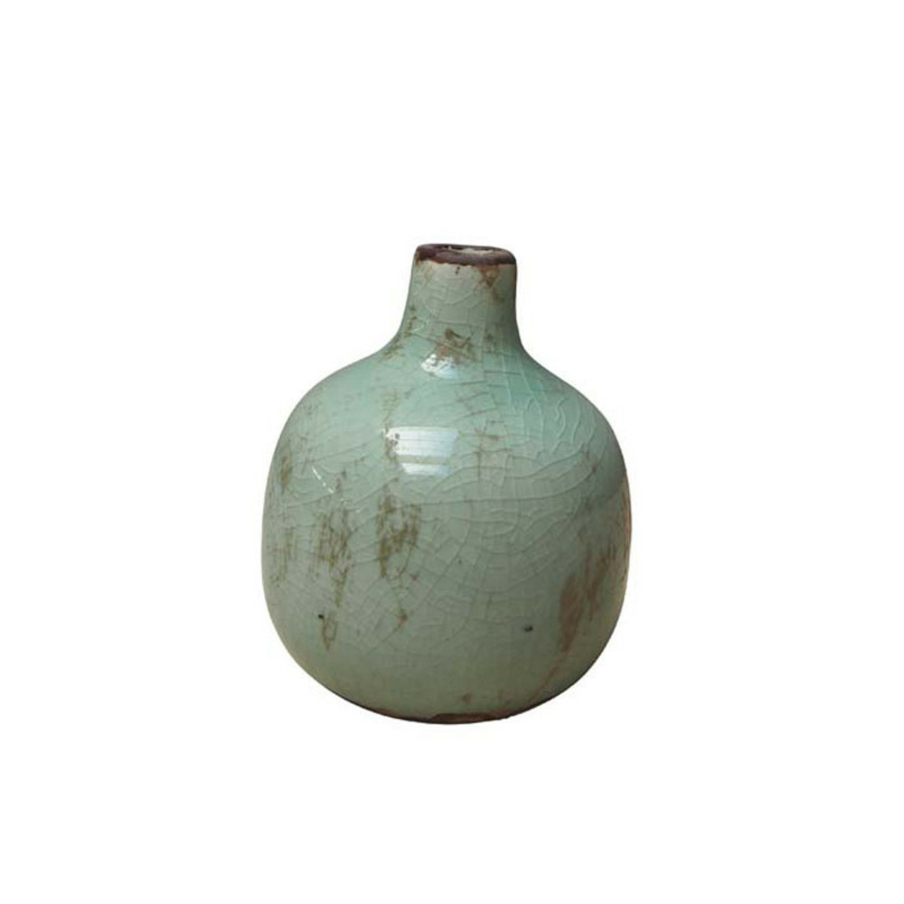 Vase céramique vert-de-gris 9cmx10cm