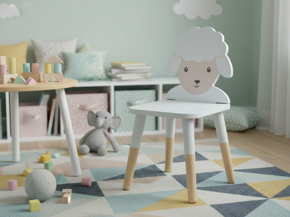Chaise forme mouton pour enfant