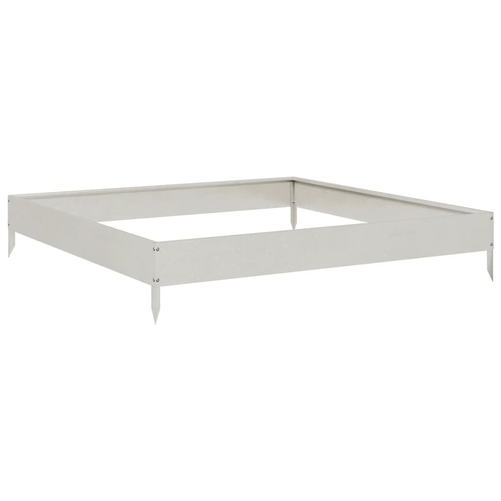 Jardinière bac lit surélevé plantes fleurs terrasse jardin de jardin 100 x 100 x 18,5 cm acier inoxydable argent