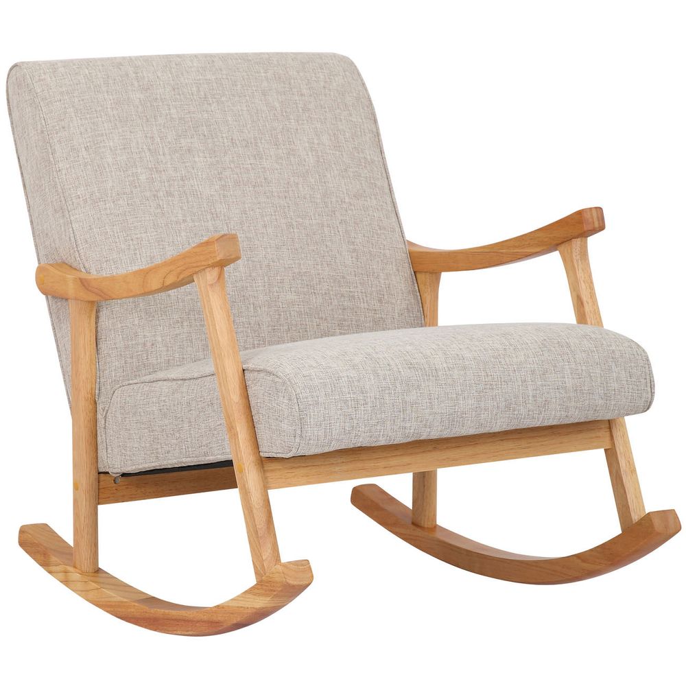 Fauteuil à bascule morelia tissu naturel