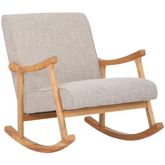 Fauteuil à bascule morelia tissu naturel