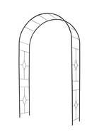 Arche basics tube rond 16 vitrail - 130x40x250 cm - noir