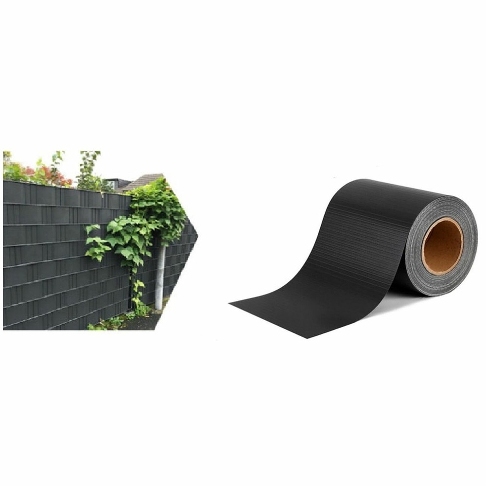 Brise vue occultant clôture en pvc 450 g/m² - 70 m x 19 cm - 70 clips de montage