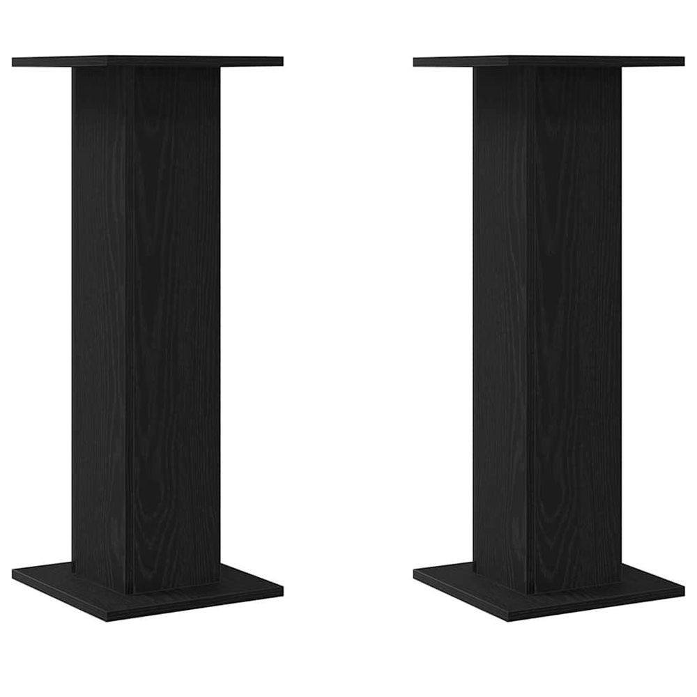 Support de plante 2 pc chêne noir 30 x 30 x 80 cm