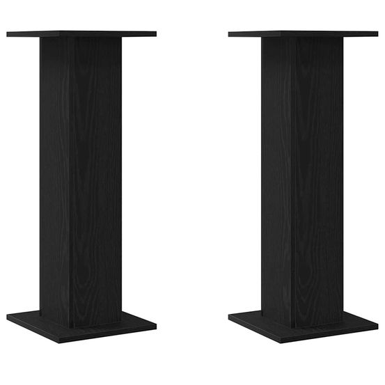 Support de plante 2 pc chêne noir 30 x 30 x 80 cm