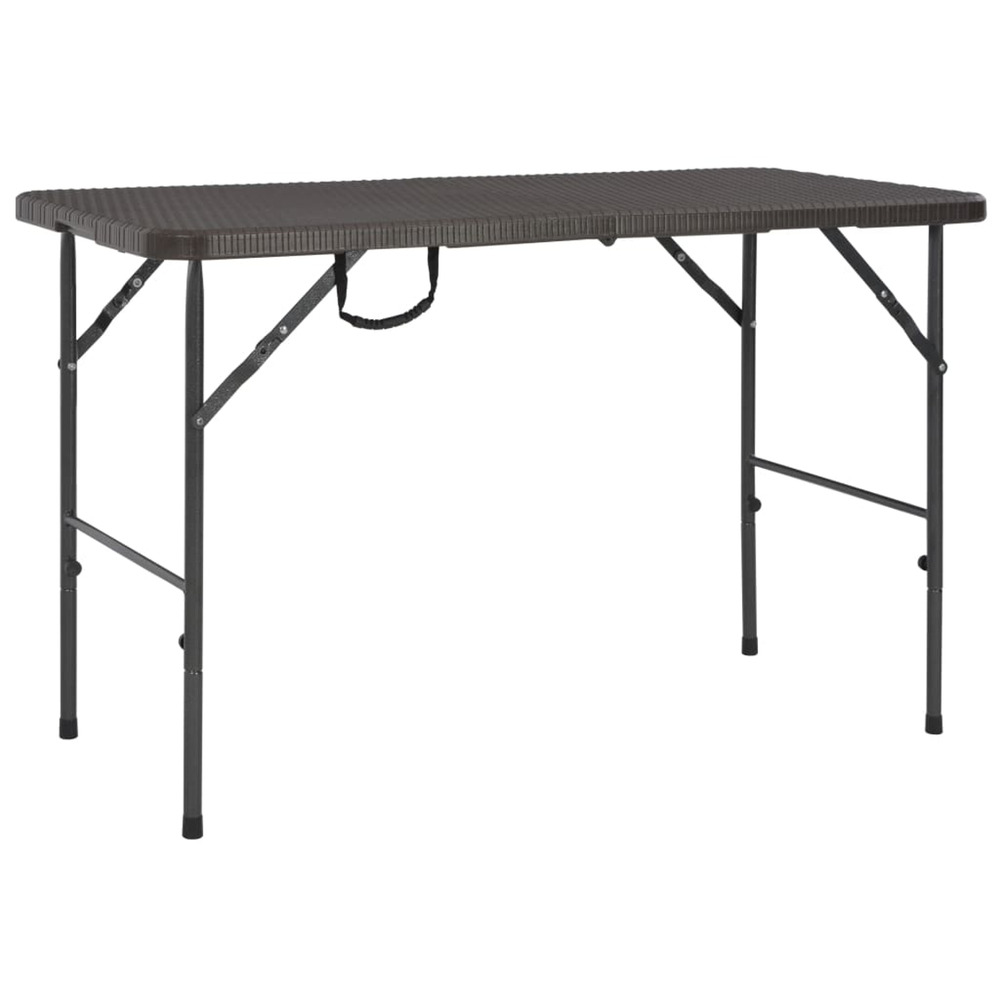 TABLE DE JARDIN PLIANTE MARRON-(867962)